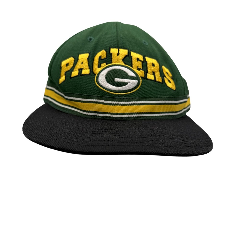 Vintage Green Bay Packers Hat Cap Strap Back One Size Green NFL Football Starter